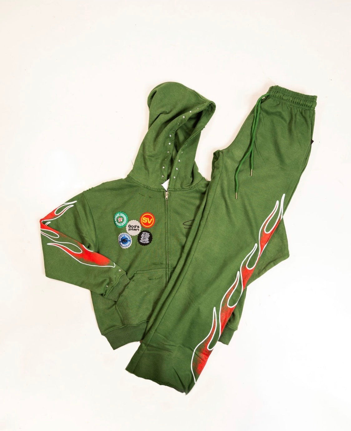 Green “God’s Plan” Sweatsuit