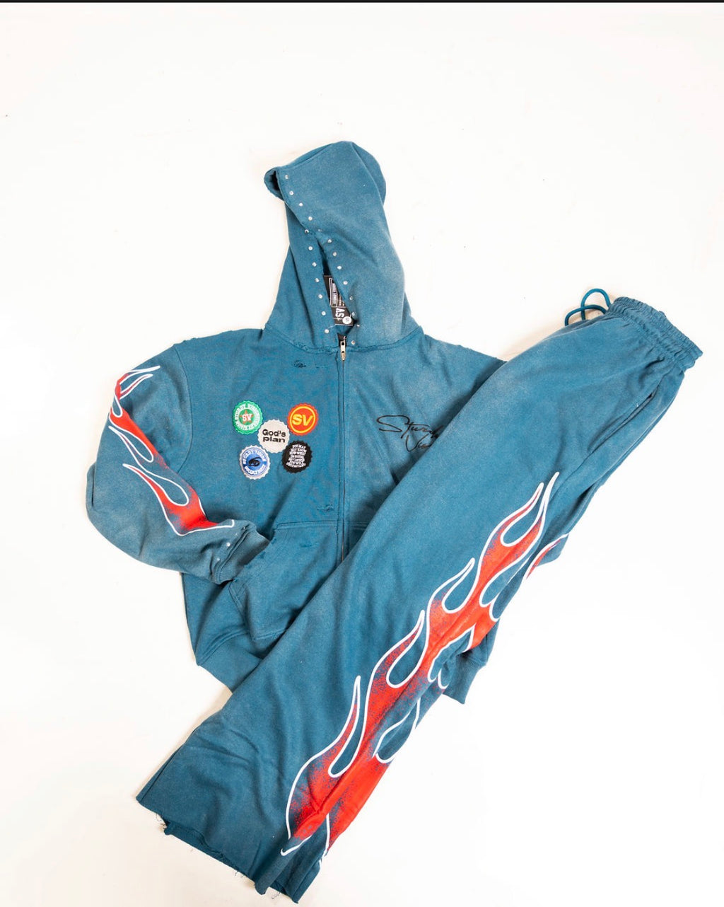 Blue “ God’s Plan” Sweatsuit