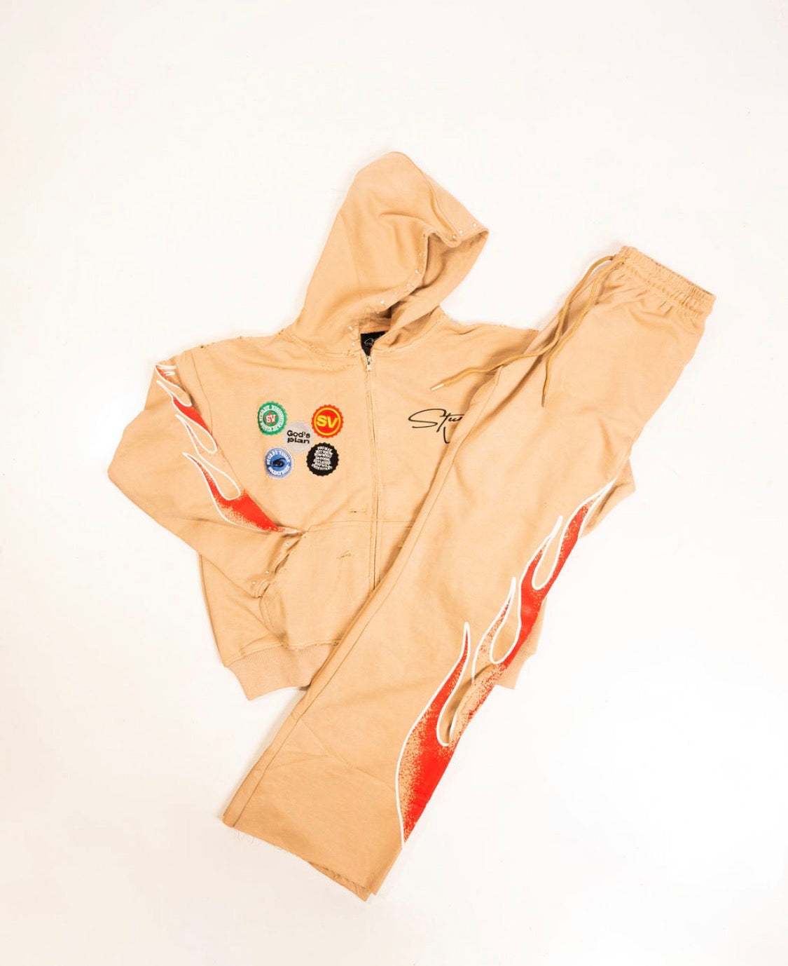 Tan “God’s Plan” Sweatsuit