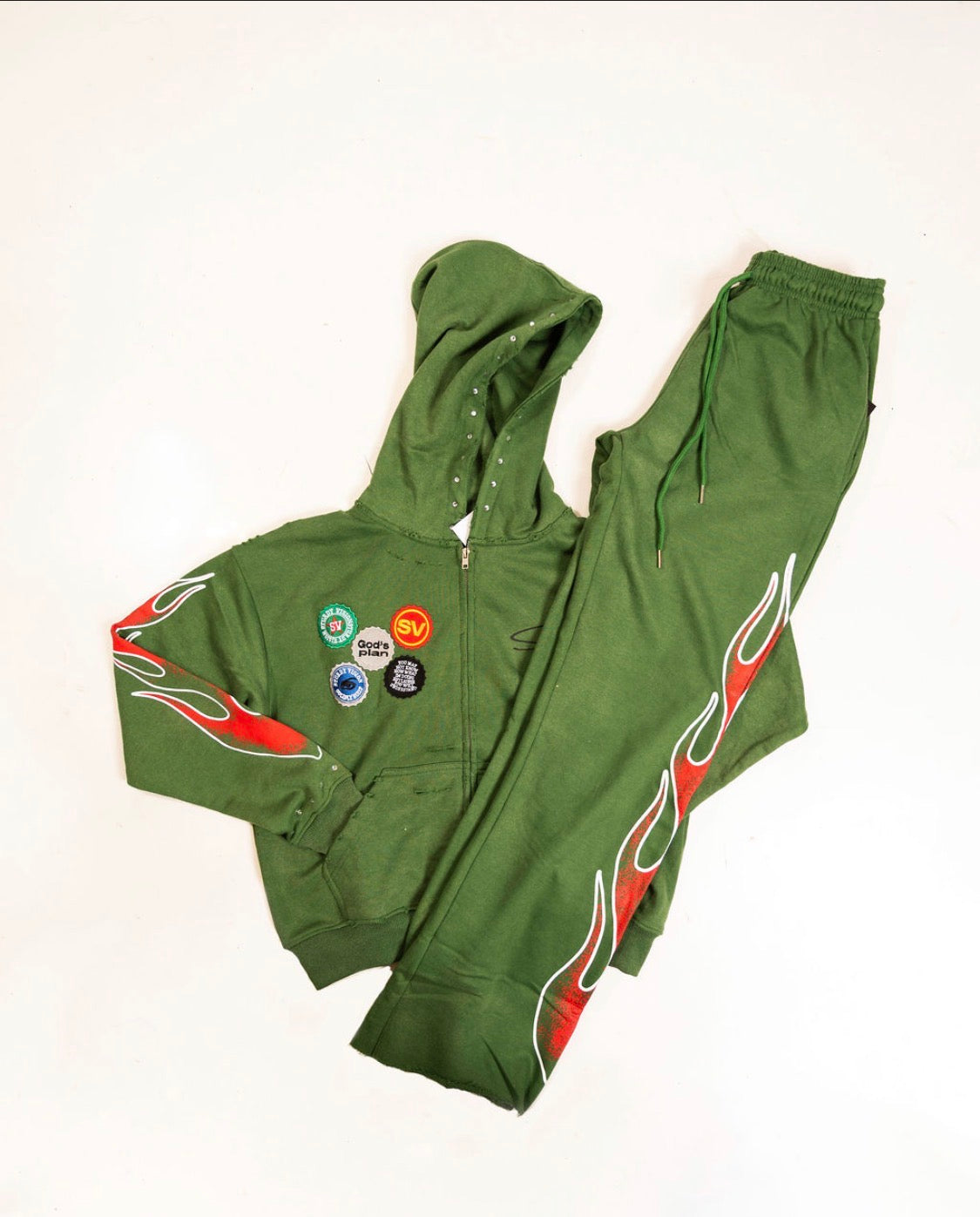 Green “God’s Plan” Sweatsuit